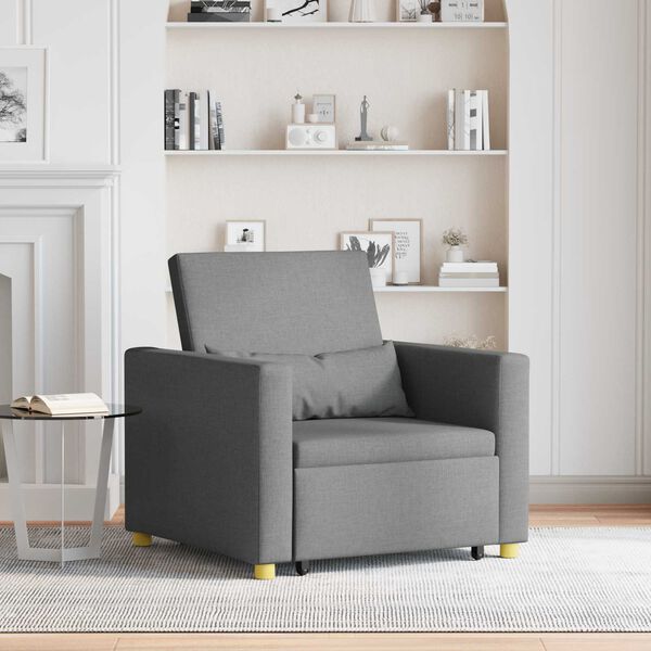 vidaXL Rozkl&aacute;dac&iacute; pohovka - jednolůžkov&aacute; Tmavě &scaron;ed&aacute; 90 x 165 x 87 cm