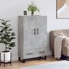 vidaXL Skř&iacute;ň highboard betonově &scaron;ed&aacute; 69,5x31x115 cm kompozitn&iacute; dřevo