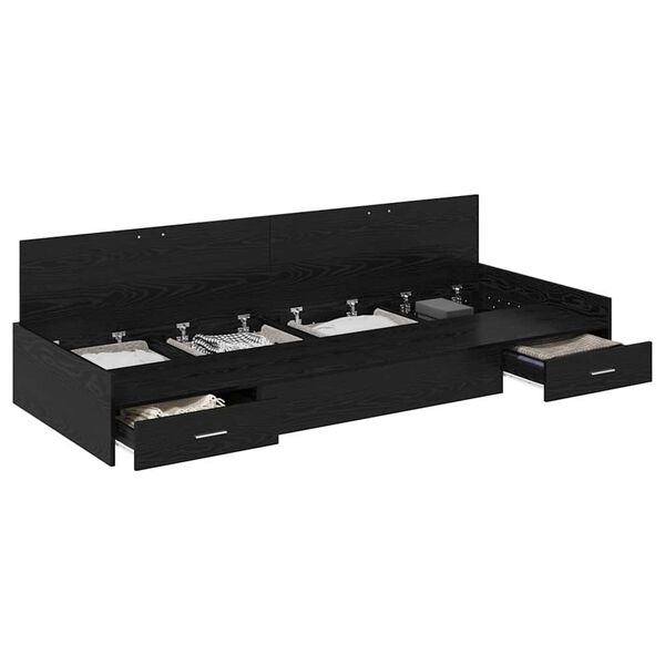 vidaXL Rám postele s čelo Černý dub 80 x 200 cm kompozitní dřevo