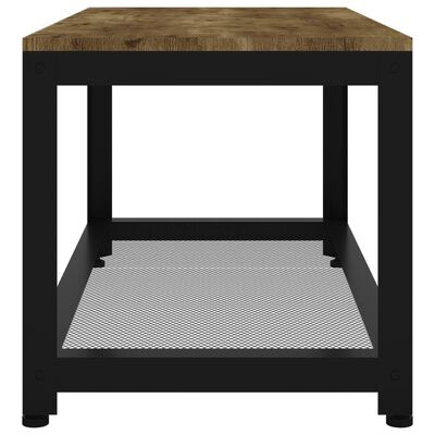 vidaXL Konferenční stolek tmavě hnědý a černý 90x45x45 cm MDF a železo