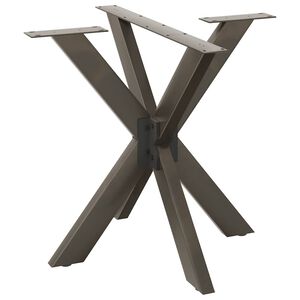 vidaXL Noha j&iacute;deln&iacute;ho stolu ve tvaru pavouka čern&aacute; 85 x 85 x (72-73) cm ocel