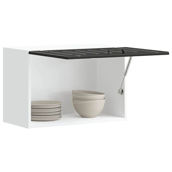 vidaXL Kuchyňská nástěnná skříňka "Lucca" černý kompozitní dřevo