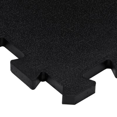 vidaXL Gumové podlahové dlaždice 9 ks černé 16 mm 30 x 30 cm