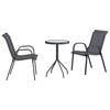 vidaXL Zahradn&iacute; bistro set 3 ks &Scaron;ed&aacute; Ocel