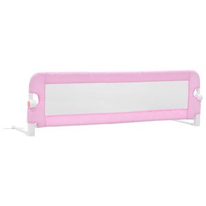 vidaXL Dětsk&aacute; z&aacute;brana k post&yacute;lce růžov&aacute; 120 x 42 cm polyester