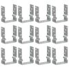 vidaXL plotov&eacute; kotvy 12 ks stř&iacute;brn&eacute; 12x6x15 cm pozinkovan&aacute; ocel