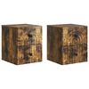 vidaXL N&aacute;stěnn&yacute; nočn&iacute; stolek 2 pcs Kouřov&yacute; dub 33 x 34,5 x 40 cm