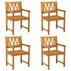 vidaXL Venkovn&iacute; lavice 4 pcs Př&iacute;rodn&iacute; 56 x 55,5 x 90 cm