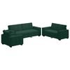 vidaXL 3d&iacute;ln&aacute; sedac&iacute; souprava s podu&scaron;kami tmavě zelen&aacute; samet