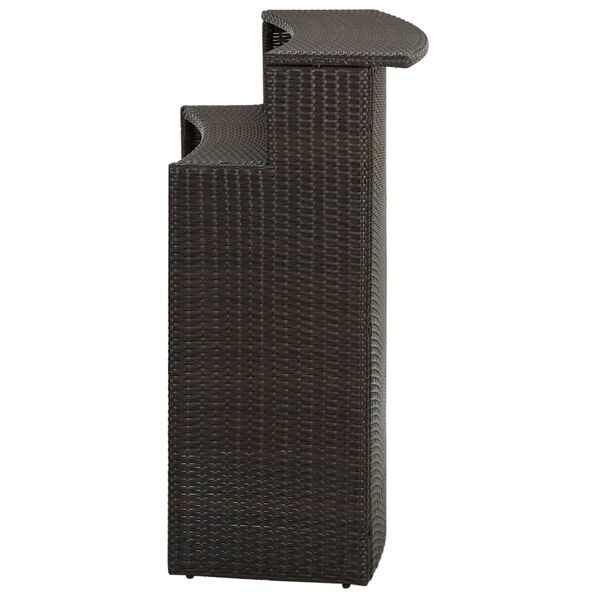 vidaXL Zahradní barový stůl hnědý 120 x 55 x 110 cm polyratan