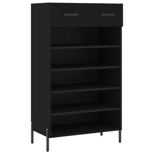vidaXL Botn&iacute;k čern&yacute; 60 x 35 x 105 cm kompozitn&iacute; dřevo
