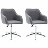 vidaXL Otočn&eacute; j&iacute;deln&iacute; židle 2 ks světle &scaron;ed&eacute; textil