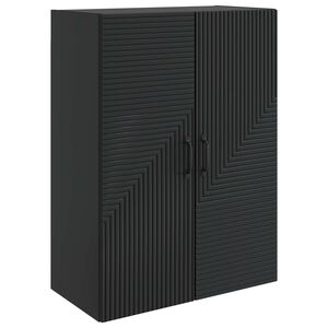 vidaXL N&aacute;stěnn&aacute; skř&iacute;ň Čern&aacute; 66 x 34,5 x 90 cm Kompozitn&iacute; dřevo