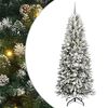 vidaXL Uměl&yacute; v&aacute;nočn&iacute; stromeček B&iacute;l&aacute; 210 cm PVC, plast, ocel a PE