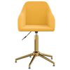vidaXL Otočn&aacute; j&iacute;deln&iacute; židle žlut&aacute; samet