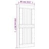 vidaXL Posuvné dveře s kováním 85 x 210 cm masivní borové dřevo