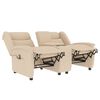 vidaXL 2místné masážní polohovací křeslo s držákem nápojů krémové