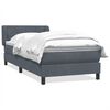 vidaXL Box spring postel s matrac&iacute; tmavě &scaron;ed&aacute; 100x210 cm samet