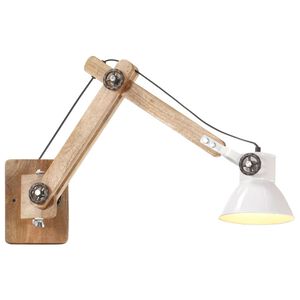 vidaXL N&aacute;stěnn&aacute; lampa industri&aacute;ln&iacute; styl b&iacute;l&aacute; kulat&aacute; E27