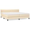 vidaXL Box spring postel s matrac&iacute; kr&eacute;mov&aacute; 200x200 cm textil