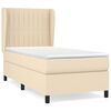 vidaXL Box spring postel s matrac&iacute; kr&eacute;mov&aacute; 100 x 200 cm textil