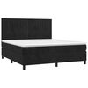 vidaXL Box spring postel s matrac&iacute; čern&aacute; 160x200 cm samet