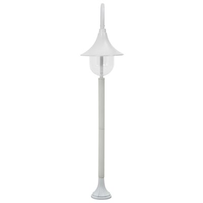 vidaXL Zahradní sloupová lampa E27 120 cm hliník bílá