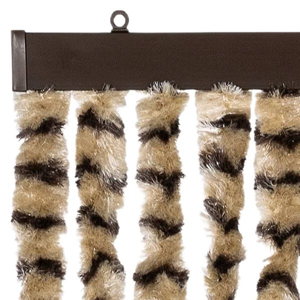 vidaXL Závěs proti hmyzu béžový a hnědý 100 x 200 cm žinylka