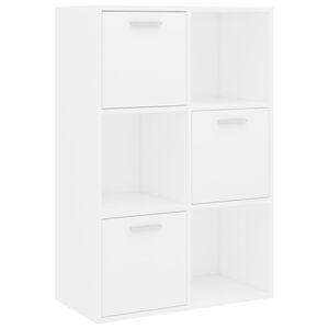 vidaXL &Uacute;ložn&aacute; skř&iacute;ňka b&iacute;l&aacute; 60 x 29,5 x 90 cm dřevotř&iacute;ska