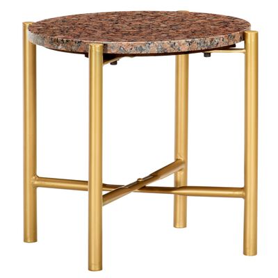 vidaXL Konferenční stolek hnědý 40x40x40 cm pravý kámen mramorový vzor