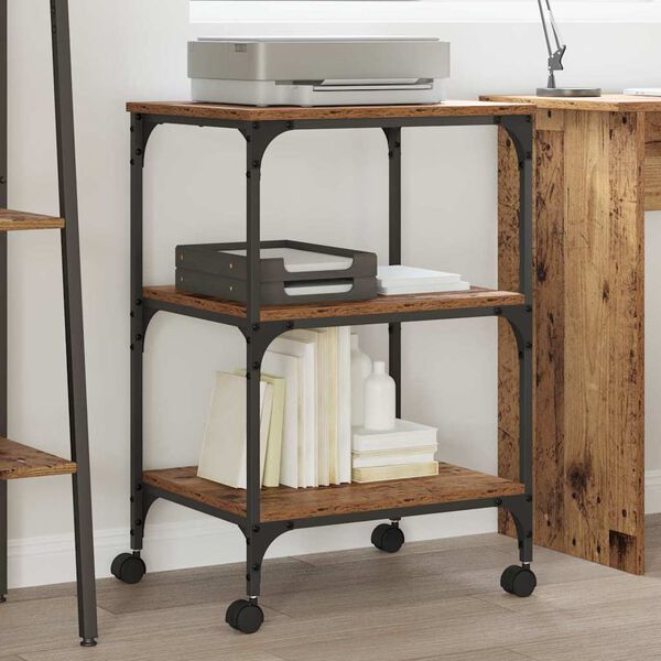 vidaXL Stojan na tisk&aacute;rnu Star&eacute; dřevo 50 x 41 x 75 cm kompozitn&iacute; dřevo