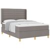 vidaXL Postel s boxspringem s čelo Taupe 140 x 190 cm textil