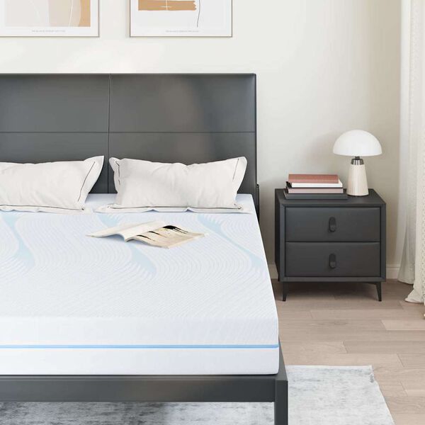 vidaXL Matrace B&iacute;l&aacute; 140 x 200 cm Žak&aacute;rov&aacute; tkanina