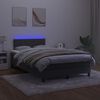 vidaXL Box spring postel s matrac&iacute; a LED čern&aacute; 120x200 cm samet