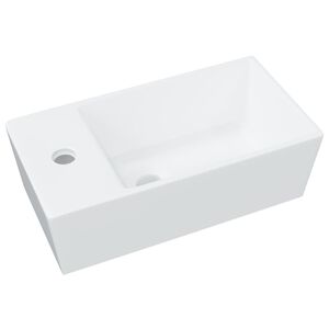 vidaXL Umyvadlo b&iacute;l&eacute; 48 x 25 x 15 cm keramick&eacute;