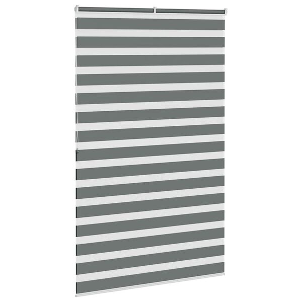 vidaXL Zebra roleta tmavě šedá 145x200cm šířka látky 140,9cm polyester