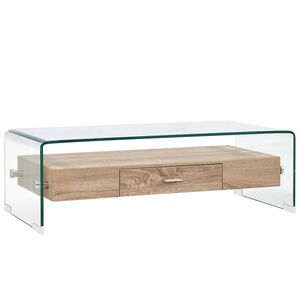 vidaXL Konferenčn&iacute; stolek čir&yacute; 98 x 45 x 31 cm tvrzen&eacute; sklo