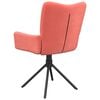 vidaXL Otočné jídelní židle 2 ks růžové samet