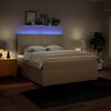 vidaXL Box spring postel s matrac&iacute; kr&eacute;mov&aacute; 180x200 cm textil