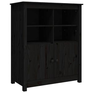 vidaXL Př&iacute;born&iacute;k čern&yacute; 83 x 41,5 x 100 cm masivn&iacute; borov&eacute; dřevo