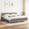 vidaXL Box spring postel s matrac&iacute; taupe 200x200 cm textil