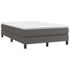 vidaXL Box spring postel s matrac&iacute; &scaron;ed&aacute; 120x190 cm uměl&aacute; kůže