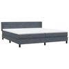 vidaXL Box spring postel s matrac&iacute; tmavě &scaron;ed&aacute; 180x210 cm samet