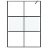vidaXL Sprchov&aacute; z&aacute;stěna walk-in čern&aacute; 140x195 cm napůl ml&eacute;čn&eacute; ESG sklo
