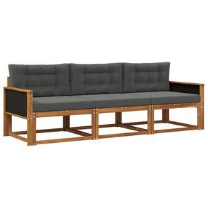 vidaXL Venkovn&iacute; pohovkov&aacute; souprava 3 pcs Přirozen&aacute; a Anthracitov&aacute;
