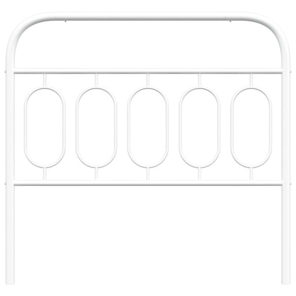 vidaXL Kovov&eacute; čelo postele b&iacute;l&eacute; 107 cm