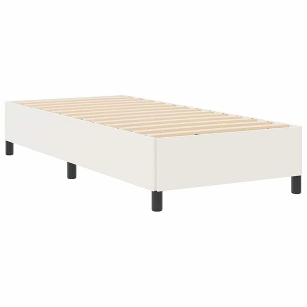 vidaXL Postel s boxspringem Kr&eacute;mov&aacute; 90 x 200 cm Žebrovan&aacute; l&aacute;tka
