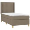 vidaXL Box spring postel s matrac&iacute; a LED taupe 90x190 cm textil
