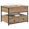 vidaXL Konferenčn&iacute; stolek se z&aacute;suvkou Artisanov&yacute; dub 70 x 50 x 54.5 cm