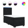 vidaXL Box spring postel s matrac&iacute; čern&aacute; 100x200 cm samet